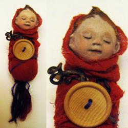 Little Baby Bunting ooak art doll sculpture